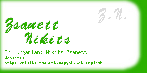 zsanett nikits business card